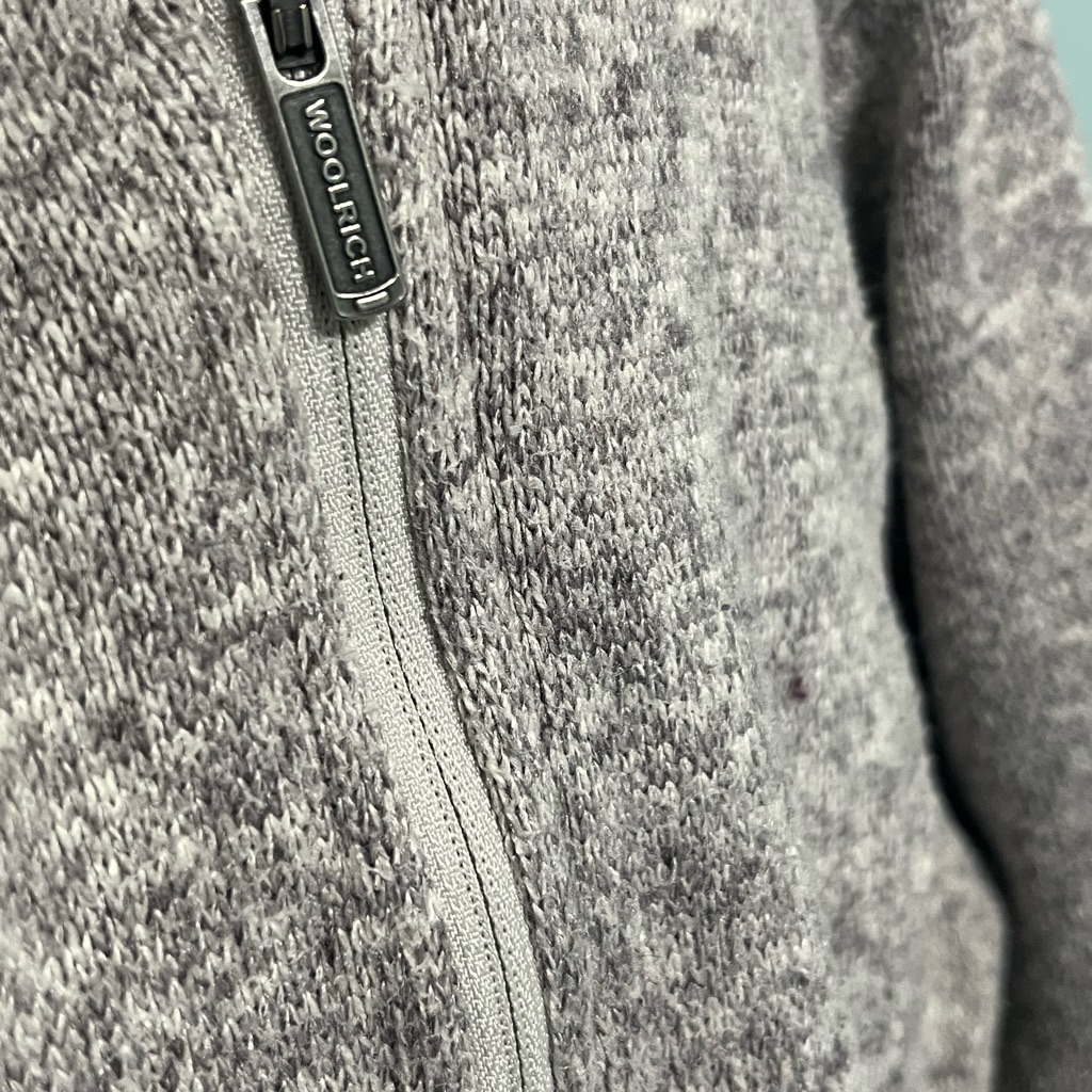 Woolrich Men's Pull Over Quarter Zip Sweater In Gray